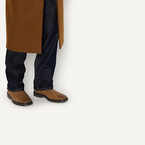 AMAZON ESSENTIALS MENS SQUARE TOE WESTERN COWBOY BOOTS TAN SIZE 12