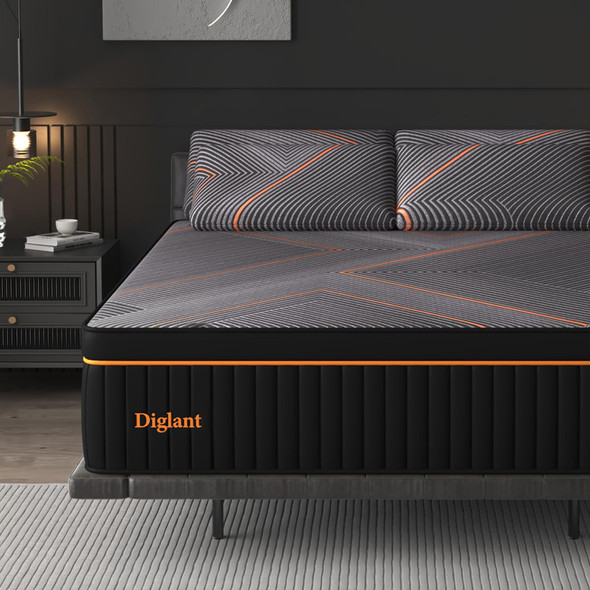 Queen Mattress, 14 Inch Plush Hybrid Mattress, Soft Memory Foam New