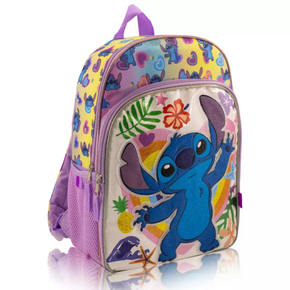 DISNEY KIDS' STITCH 14" BACKPACK - PURPLE New