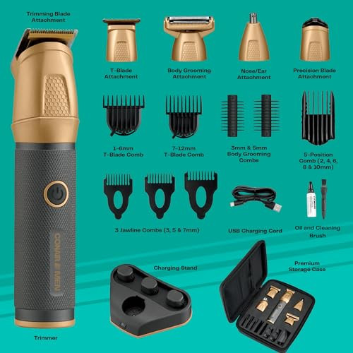 CONAIR MEN ALL-IN-ONE TRIMMER FOR MEN NOSE HAIR BEARD MUSTACHE GMTL100 - GRAY