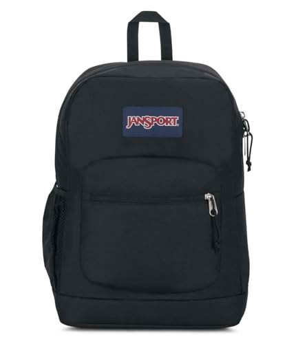 JANSPORT CROSS TOWN PLUS 17" BACKPACK - BLACK: SCHOOL BOOKBAG - BLACK New