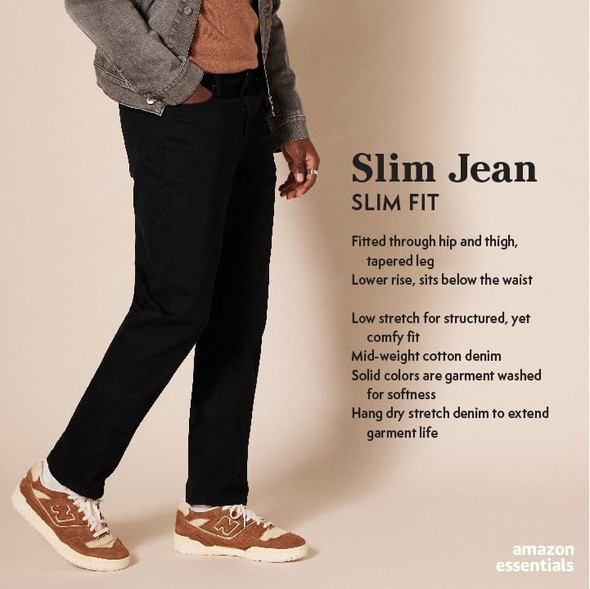 MEN'S SLIM-FIT JEANS INDIGO WASH 35W X 34L - MAE55017FL18-IND/WASH New