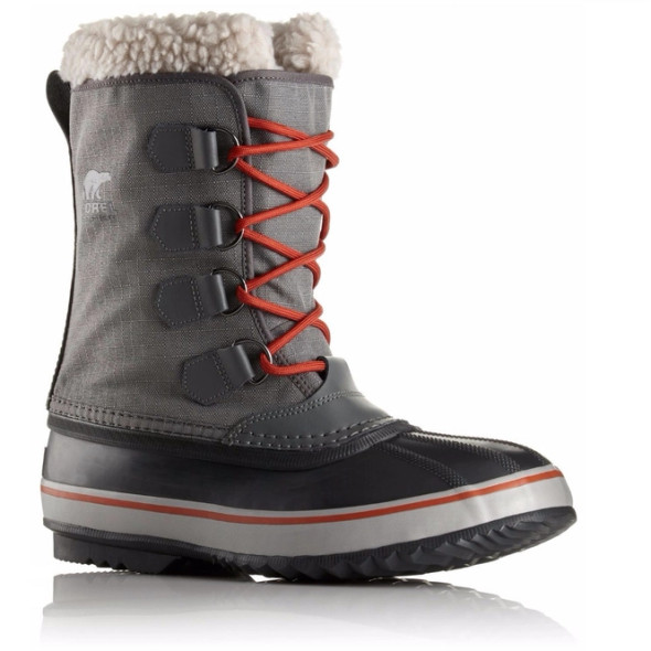 SOREL MENS 1964 PAC NYLON WINTER SNOW BOOTS - SIZE: MEN 11 - DARK FOG/SHARK