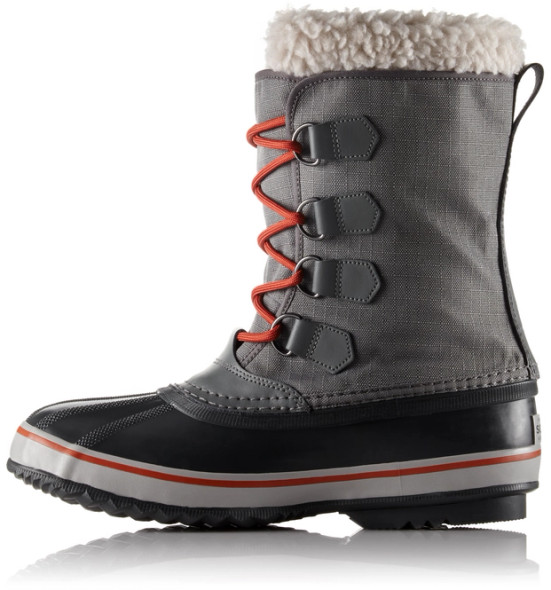 SOREL MENS 1964 PAC NYLON WINTER SNOW BOOTS - SIZE: MEN 11 - DARK FOG/SHARK