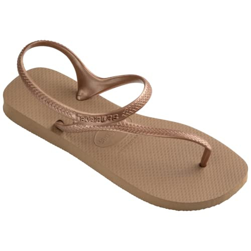 HAVAIANAS WOMEN'S SLIM FLIP FLOP SANDALS SIZE WOMEN 7 ROSE GOLD New