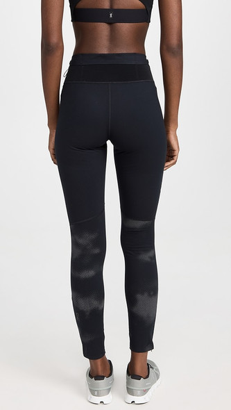 RUN ON CLOUDS ON WOMEN'S TIGHTS LONG LUMOS LEGGINGS - SIZE: WOMEN M - BLACK New