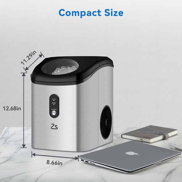 NEILA COUNTERTOP ICE MAKER - BLACK/STAINLESS STEEL