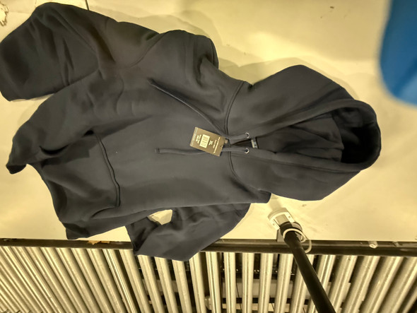 BLUE ICE FLEECE-LINED PULLOVER HOODIE - SIZE: MEN XL - NAVY New