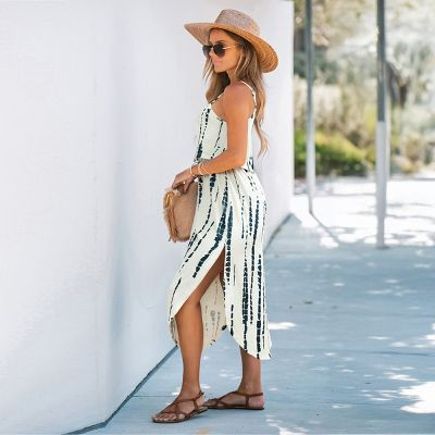 CUPSHE WOMEN'S SPAGHETTI STRAP TIE-DYE MIDI DRESS - SIZE S - TIE-DYE New