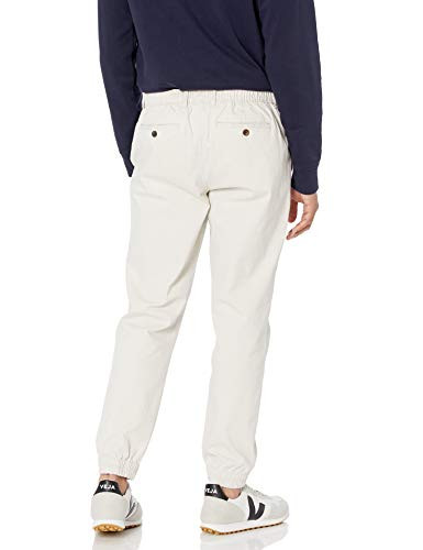 AMAZON ESSENTIALS JOGGERS FOR MEN COTTON SLIM-FIT SIZE: MEDIUM - STONE New