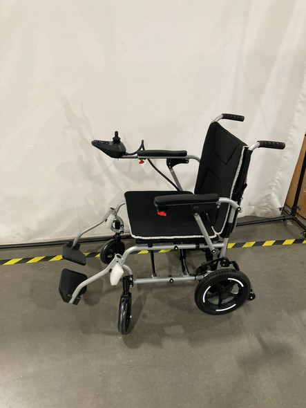 POWET ELECTRIC WHEELCHAIRS FOR ADULTS LIGHTWEIGHT FOLDABLE 38LBS - BLACK SILVER