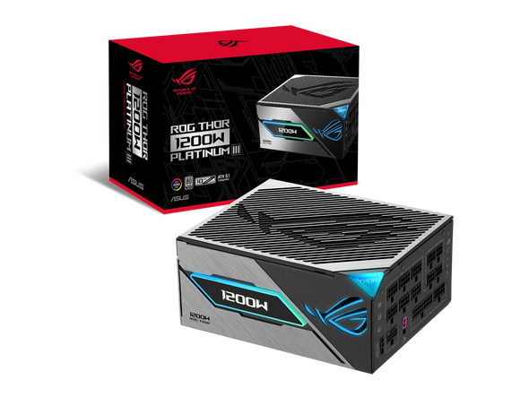 ASUS ROG Thor 1200W Platinum III PSU (80 PLUS Platinum Certified, ATX 3.1, GaN