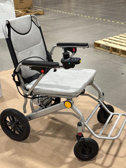 COOLHUT 33LBS FOLDING ELECTRIC WHEELCHAIR, MOTORIZED WHEELCHAIR - SILVER