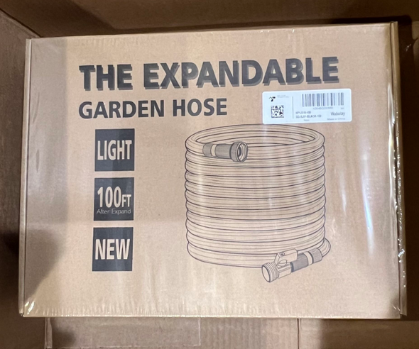 GENERIC EXPANDABLE GARDEN HOSE WALL HOOK 100FT WATER HOSE - BLACK100/GREEN