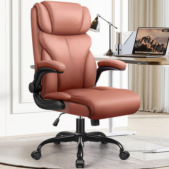 HEROSET OFFICE CHAIR ERGONOMIC BIG AND TALL COMPUTER DESK CHAIRS MATTE BROWN