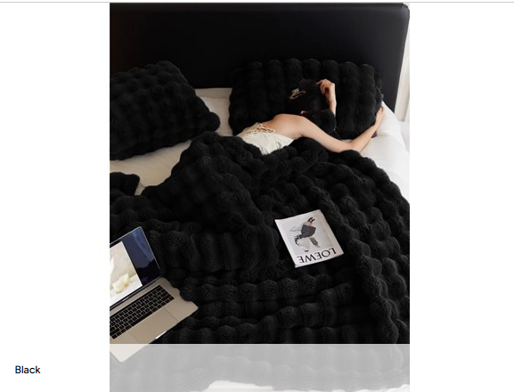 SOFT SPACE COMFORT THROW - BLACK
