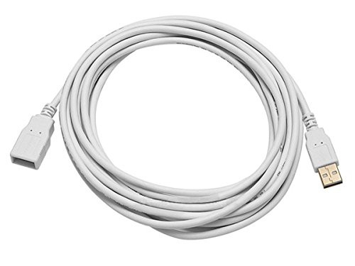 MONOPRICE 15 FEET USB 2.0 A MALE TO A FEMALE EXTENSION (108608) - WHITE