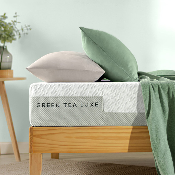 ZINUS 8" GREEN TEA LUXE MEMORY FOAM MATTRESS, KING, CERTIFIED - GREEN TEA New