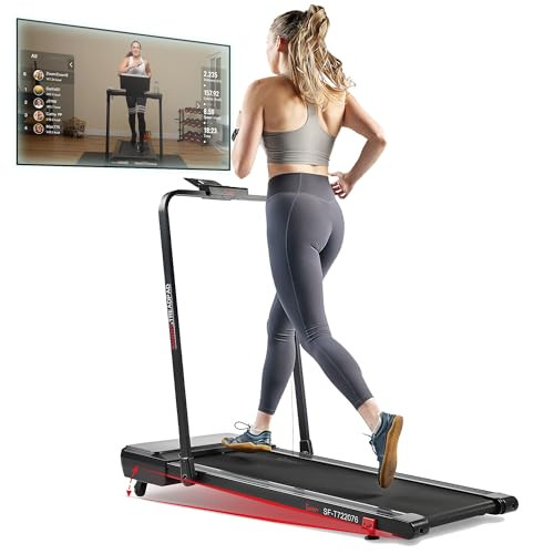 SUNNY HEALTH FITNESS PACER 2 IN 1 AUTO INCLINE UNDER DESK TREADMILL - BLACK