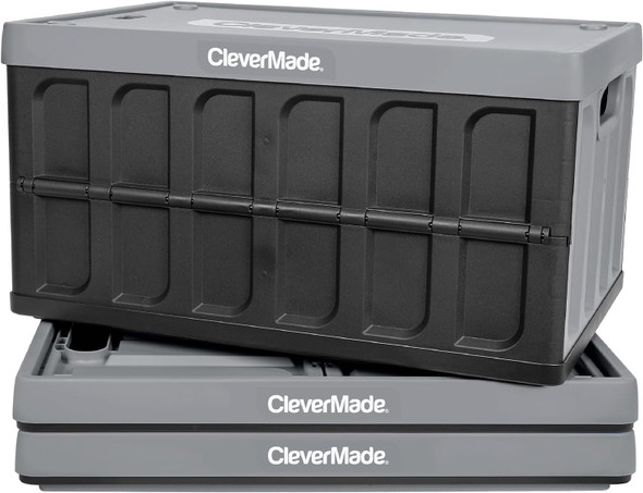CleverMade Collapsible Storage Bins 3 Pack 62L - PLASTIC - 8534119-AAU3PK
