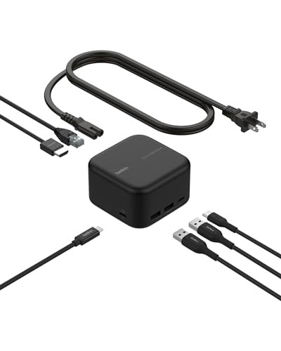 BELKIN CONNECT USB-C 6-IN-1 CORE GAN DOCK 130W MULTIPORT STATION - BLACK