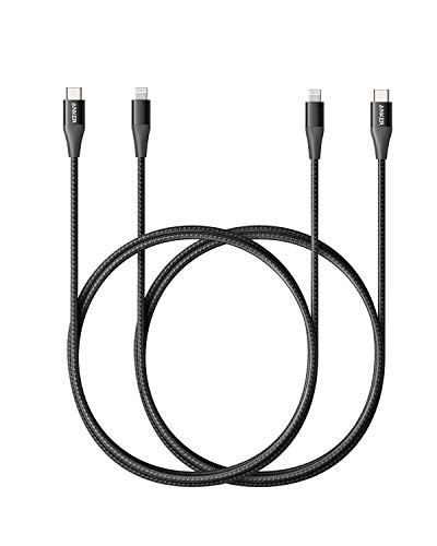 ANKER USB C TO LIGHTNING CABLE APPLE MFI CERTIFIED POWERLINE II (3FT, 2) - BLACK