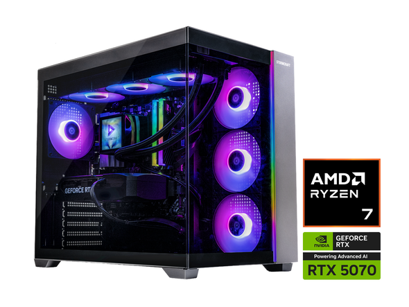 STORMCRAFT FALCON Gaming PC AMD Ryzen 7 7800X3D  NVIDIA GeForce RTX 5070 - AI