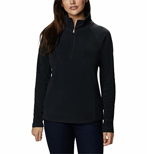 1802201010 COLUMBIA WOMENS GLACIAL IV 1/2 ZIP BLACK SIZE XS New