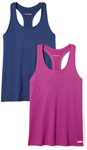 AMAZON ESSENTIALS WOMENS ACTIVE QUICK DRY TECH STRETCH XS - FUCHSIA/NAVY New