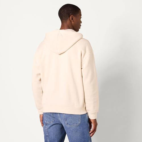 AMAZON ESSENTIALS MEN'S OVERSIZED-FIT HOODIE SWEATSHIRT MEN XS LIGHT BEIGE New
