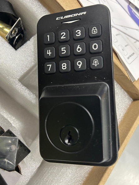 CUBONA KEYPAD DEADBOLT WITH DOOR HANDLE - BLACK