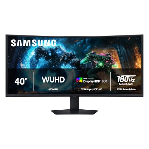 SAMSUNG 40” ODYSSEY G7 (G75F) WUHD RESOLUTION, 180HZ, CURVED LS40FG756EN - BLACK