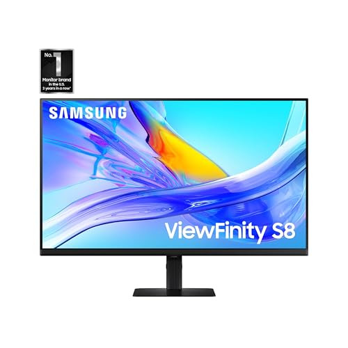 SAMSUNG 37” VIEWFINITY S8 (S80UD) 4K UHD HDR10 HIGH RESOLUTION MONITOR - BLACK