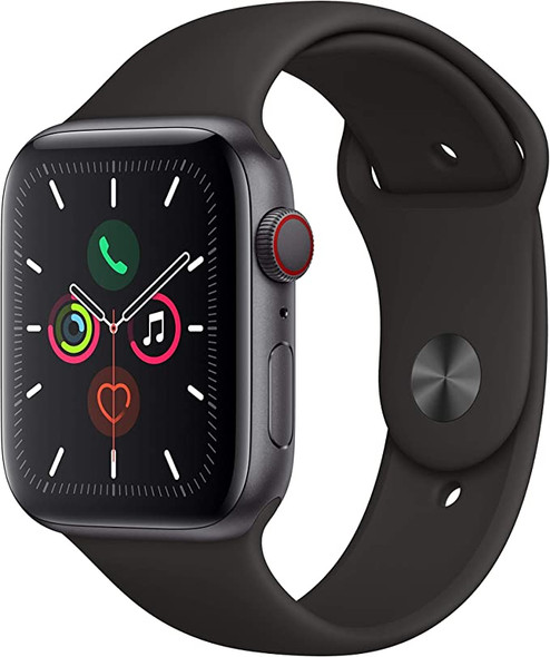 For Parts: APPLE WATCH SERIES 5 GPS CELLULAR 40MM SPACE GRAY BLACK BAND -CANNOT BE REPAIRED