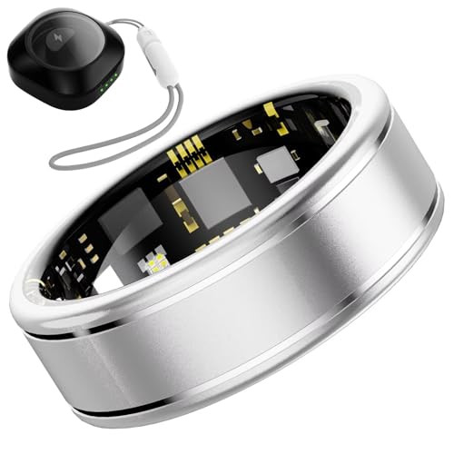 ANAROW SMART RING SIZE 14 BLUETOOTH HEALTH TRACKER - SILVER