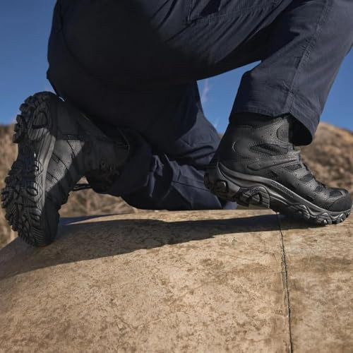 J003907 MERRELL MEN'S MOAB 3 8" ZIP TACTICAL BOOTS BLACK SIZE 9