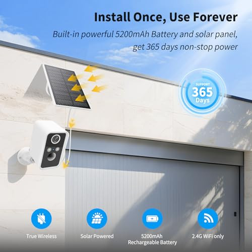 3-LINK SOLAR SECURITY CAMERAS WIRELESS OUTDOOR WI-FI CAMERA TB2 - WHITE