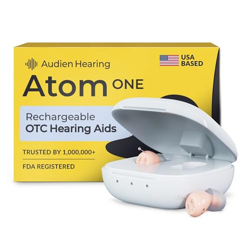 AUDIEN ATOM ONE OTC HEARING AIDS WIRELESS RECHARGEABLE FAT908 - BEIGE
