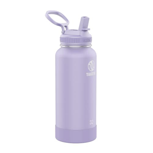 TAKEYA ACTIVES INSULATED STAINLESS STEEL WATER BOTTLE WITH STRAW 32OZ - LAVENDAR