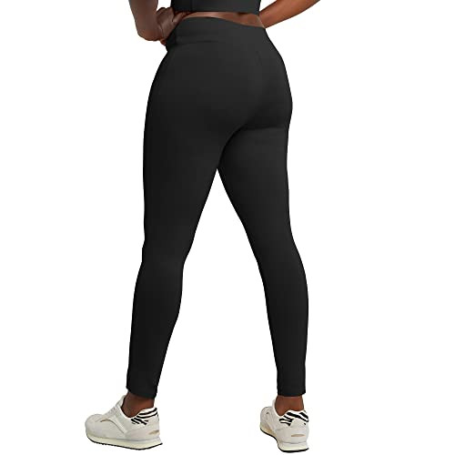 HANES WOMEN'S STRETCH JERSEY ANKLE-LENGTH, 27", X-LARGE, O9294 - BLACK