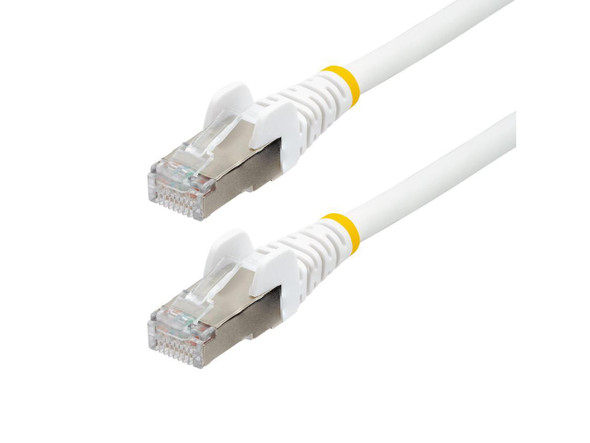 StarTech 6in CAT6a Ethernet Cable - White - Low Smoke Zero Halogen (LSZH) -