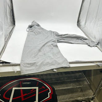 BLUE ICE STRETCHABLE COMFY HOODIE 60% PLOYESTER - SIZE: MEN S - HEATHER GRAY