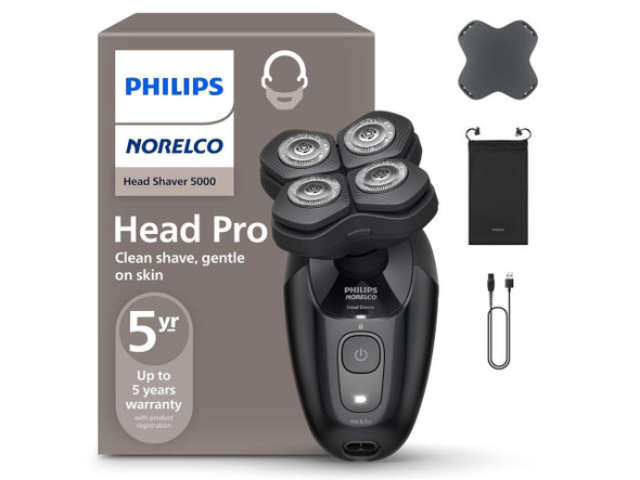 Philips Norelco Head Shaver Pro 5000, from the #1 shaving brand: clean shave,