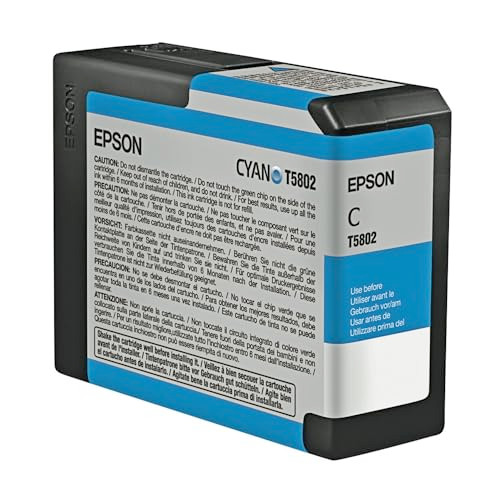 Epson T5802 UltraChrome K3 Cyan Cartridge Ink New