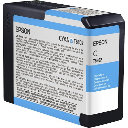 Epson T5802 UltraChrome K3 Cyan Cartridge Ink New