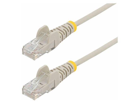 StarTech 15ft Gray Slim CAT6 Ethernet Cable, Snagless RJ45, LSZH, 28AWG Pure
