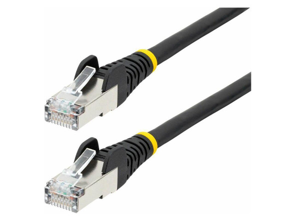 StarTech 6in CAT6a Ethernet Cable - Black - Low Smoke Zero Halogen (LSZH) -