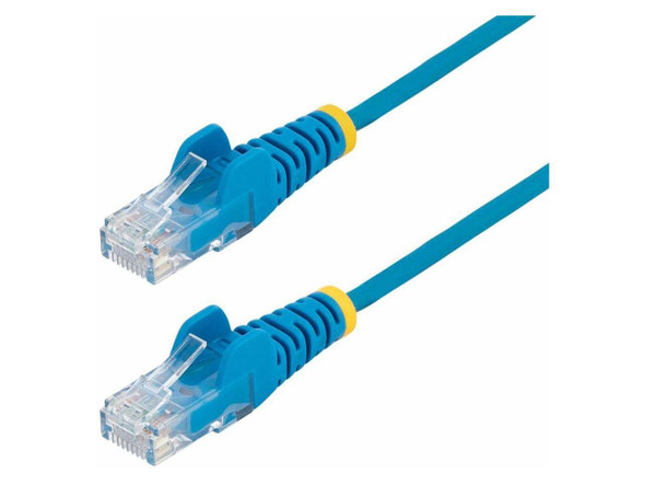 StarTech 15ft Blue Slim CAT6 Ethernet Cable, Snagless RJ45, LSZH, 28AWG Pure