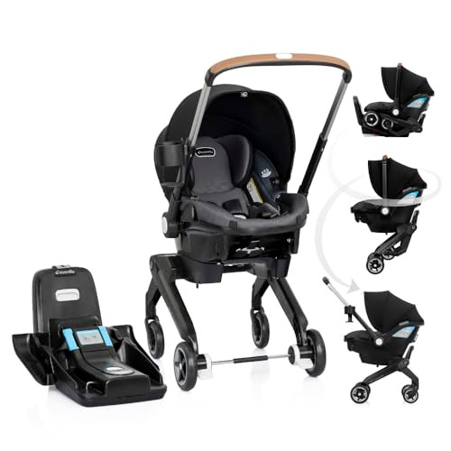 EVENFLO SHYFT DUALRIDE INFANT CAR SEAT STROLLER COMBO WITH CARRYALL STORAGE