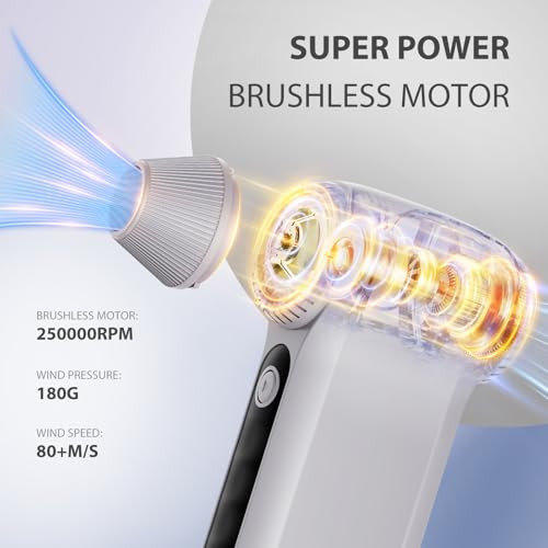 SEAUTO COMPRESSED AIR DUSTER ERGONOMIC DESIGN 250,000 RPM TF-02 - LIGHT GRAY